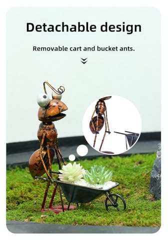 Thcbme Metal Ant Garden Decor Sculpture,Yard Art,Metal Yard Art,Garden Art,Garden Sculptures & Statues,Lawn Ornaments (3in1)