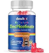 Zinc Picolinate Gummies 30mg / 15mg, Zinc Gummies Sugar Free for Kids Teens Age 4-13, with Copper...