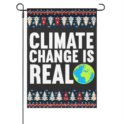 Funny Climate Change is Real. Retros House Flag One Size