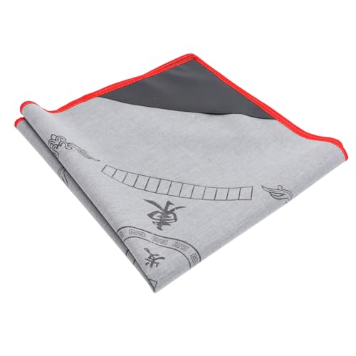 ABOOFAN Mahjong Tablecloth Tile Games Blank Board Escape Mini Games Game Mat Domino Puzzle Card Table Cover Mahjong Tiles Mahjong Table Foldable Shut Mahjong Mat Cards Cues Leather Grey
