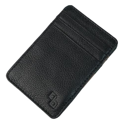 Leather Magic Wallets For Men - Classic Design, Unique Leather Card Holder - Stylish & Durable Men's Wallet (Black)2
