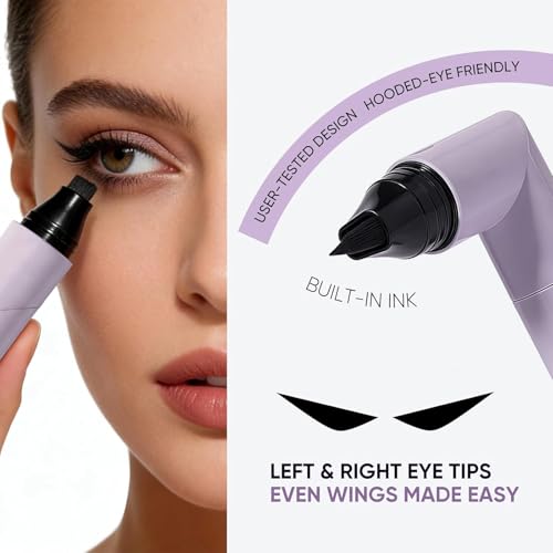 Set de Eyeliner con Sello Rotatorio, Líquido Negro miniatura 3