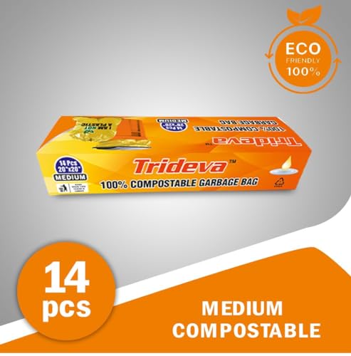 Image of Garbage Bags /Dustbin Bags - 120 Micron Heavy - Duty Trash Bags (20 x 20 Inches) - Medium Leak -Proof Bin Liners for Kitchen, Office & Industrial Use - 1500g Pack (Green, Pack of 2) - 24 Bags