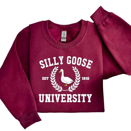 Silly Goose University Sweatshirt Funny Gift Idea Crewneck Christmas Sweater3