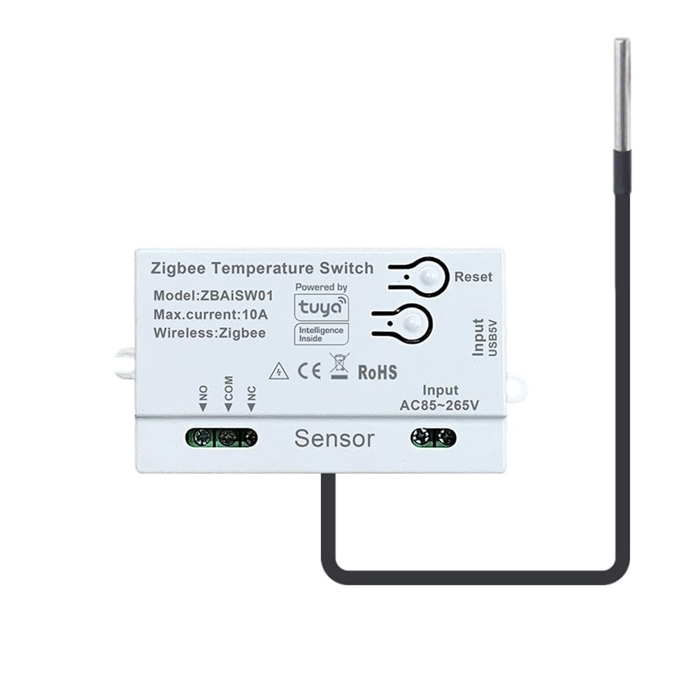 UDSKNV[KSL AC85-265V/USB5V Tuya Zigbee Temperature Switch Sensor APP Remote Control Smart Timing Smart Switch 2M