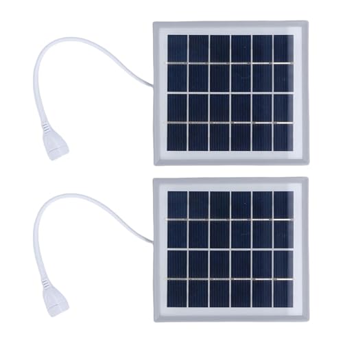 Mumusuki 5W Mini Solar Panel, 2 Pack Portable Solar Panel Charger with USB Plug and Back Stand for Cellphone MP3 Players MP4 Devices Camera Fan Camping Lantern Etc