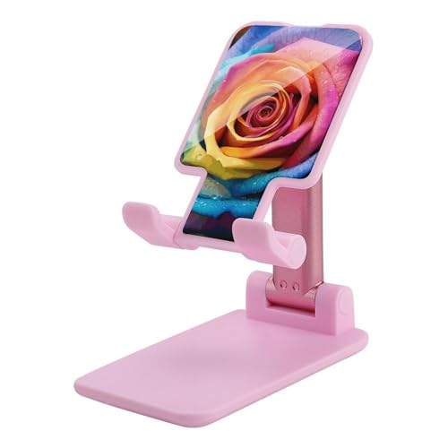 Support de téléphone portable pliable bureau universel smartphone rose arc-en-ciel