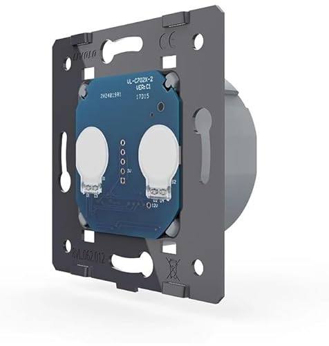 LIVOLO 2-facher Touch Serien Taster Modul Lichtschalter für Haus-Automation 230V Trockenkontaktrelais Impulsschalter Nullleiter erforderlich 2-Weg Klingel Sensor Touchschalter VL-C702iH