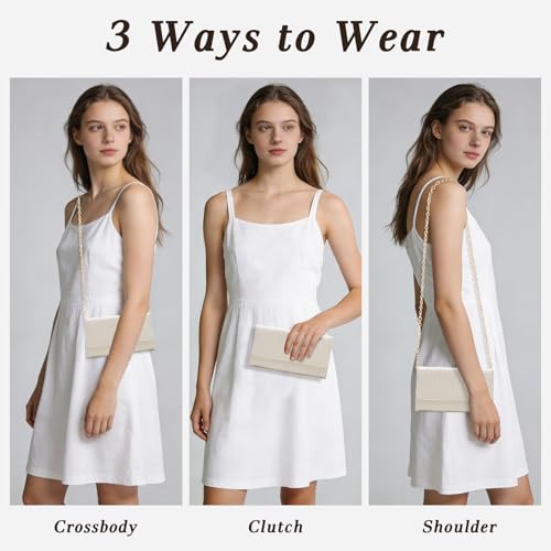 Image of U+U Small Crossbody Bags for Women, Cell Phone Purse Mini Clutch Bag with Removable Chain, Card Slots - Lightweight Purse