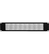 TECHTOO Blank Rack Mount Panel Spacer with Venting for 19-Inch Server Network Rack Enclosure Cabi...