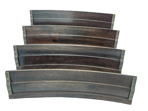 Star-Premium handgefertigtes Oval Rummy Set, Curved Romme, Okey Set, aus massiv Buchenholz mit Melamin-Spielsteinen und Stabiler Tragetasche