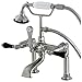 Kingston Brass AE103T8PKL Deck Mount Clawfoot Tub Faucet with 7" Spout Reach, Brushed Nickel