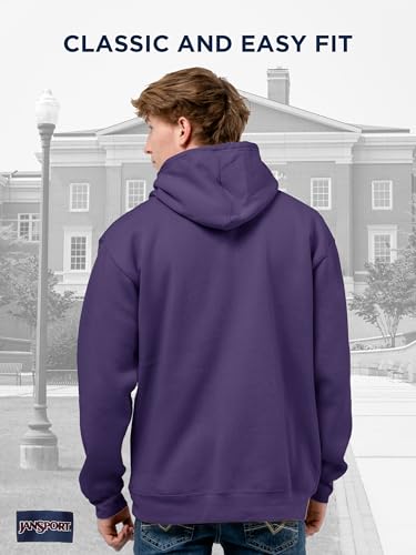 Image of JanSport NCAA Officially Licensed Rival Hoodie, Long Sleeve Unisex Sweatshirt, Cotton-Polyester Blend, Double-Layered Hood