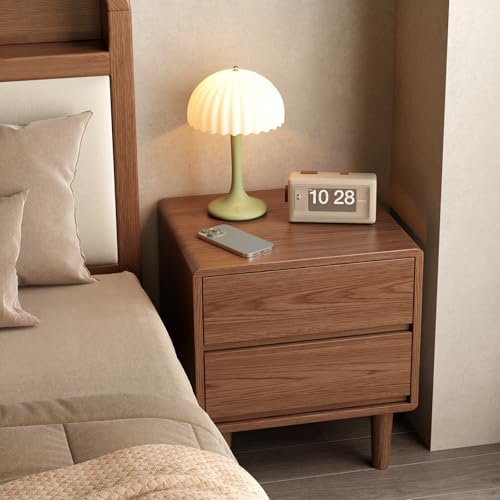 Solid Wood Nightstand Walnut Night Stand with Drawers Mid Century Modern Nightstand with Storage,Wood Night Stand,Small Bedside Table for Bedroom,Living Room,Office,Walnut Bedside Table Solid Wood Nightstand Walnut Night Stand with Drawers Mid Century Modern Nightstand with Storage,Wood Night Stand,Small Bedside Table for Bedroom,Living Room,Office,Walnut Bedside Table