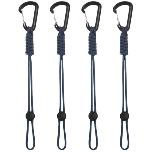 M METERXITY Paracord Keychains with Clips Braided Lanyard Strap D Ring Adjustable Buckle Backpack Accessories