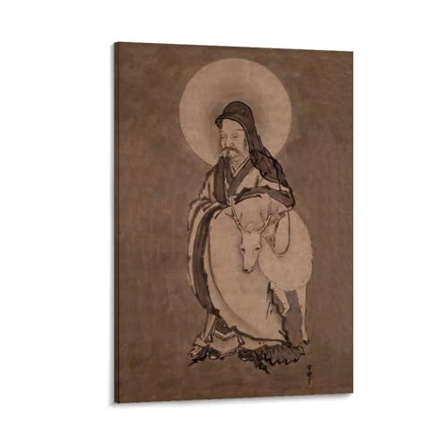 Toile dix dieux anciens Sesshu Tōyō 40x60cm | Estampe japonaise haut de gamme sans cadre