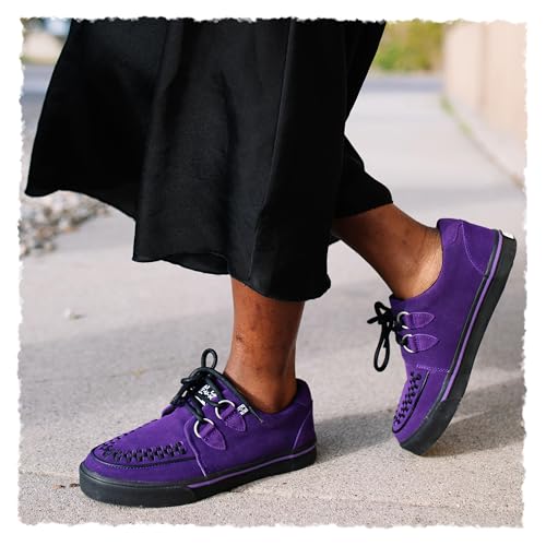 Image of TUK Suede Creeper Sneaker Shoes for Women and Men, D Ring Lace Up Shoes