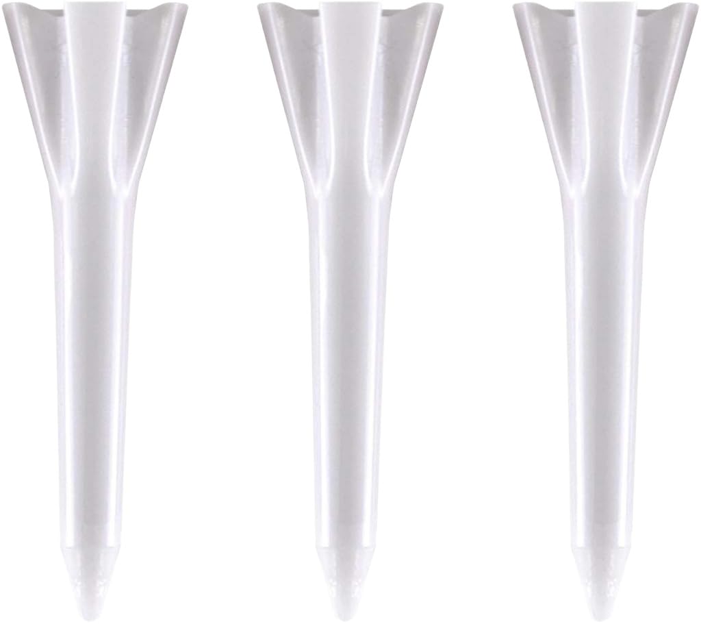 Izzo Golf Plastic Golf Tees, 1.5 Inch, White (Pack of 100)