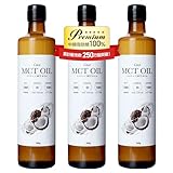 フラット・クラフト MCTオイル 360g (3本セット) ココナッツ由来100% 中鎖脂肪酸100% C8 C10 糖質制限 新日本製薬ウェルネスフード