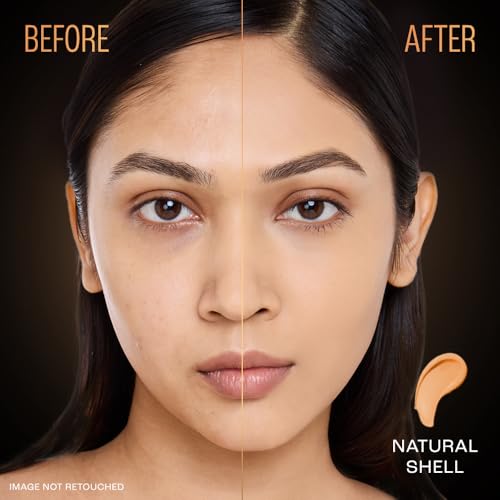 Image of Lakme Forever Matte Longwear Foundation with SPF 15 and Active Niacinamide | Brightens Skin | Long Lasting Matte Finish |Natural Shell,25 ml
