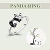 ONEFINITY Panda Gifts for Girls Sterling Silver Panda Rings Cute Panda Jewelry Panda Gifts for Women