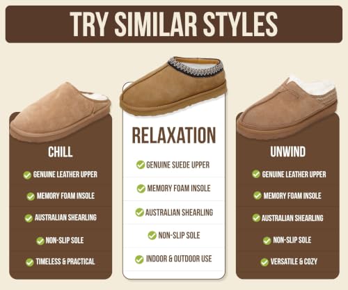 Image of Project Cloud Mens Slippers Genuine Leather Australian Shearling Slippers | Memory Foam Insole Non Slip Fuzzy Shoes Indoor Outdoor Warm Cozy Footwear Everyday Comfort Soft Lining Cushioned Sole Easy On