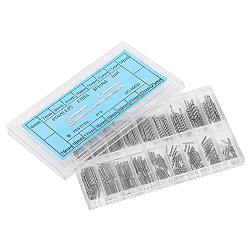 Watch Pins Set Watch Band Link Cotter Pin, 360Pcs Watchband Link Spring Bar Replacement Accessories, Stainless Steel Watch Bracelet Pin for Watch Band Repair 6-23mm/0.24-0.91 in