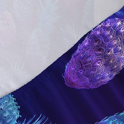 Drap housse 90x190 bleu-violet de qualité supérieure en décoratif dégradé