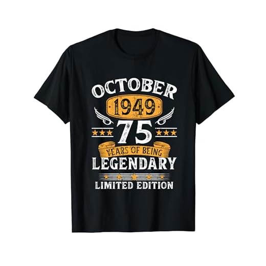Regalo 75 Cumpleaños Mujer 75 Años Hombre Octubre 1949 Camiseta