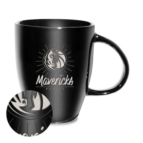 Rico Industries NBA Basketball Dallas Mavericks Sunburst Keramiktasse mit Lasergravur, 530 ml