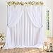 White Tulle Backdrop Curtains for Baby Shower Wedding Photography Background for Birthday Party Supplies Decorations (5 ft X 7 ft)