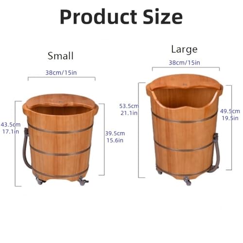 Cubeta para baño de pies de madera con tapa y masaje portátil miniatura 2