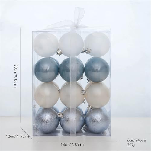 Boules de Noël 6 cm légères pour protéger les branches du sapin - 6