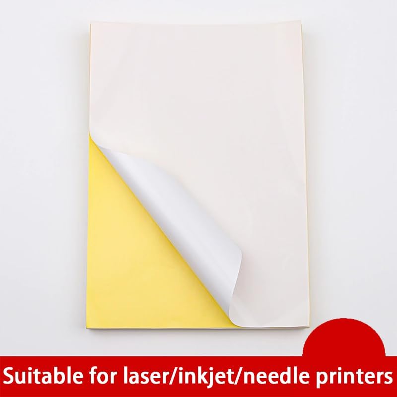 ZGBZCL Sticker Paper for Inkjet 40 Sheets 8.5" x11” Matte Sticker Printer Paper Full Sheet Labels, Sticker Paper for Printer Sticker Labels, for Laser/Inkjet (40 Sheet, 8.5''x11'') - Image 4