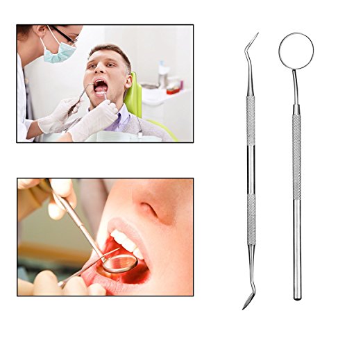 image for Dental Tools, Stainless Steel Dental Hygiene Kit Calculus & Plaque Rem