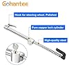 gohantee Car Steering Wheel Lock, Crook Locks Retractable Car Clutch Pedal Lock, Car Steering Wheels Anti-Theft Lock for Van Car SUV Lorry Truck Heavy Duty Car #2