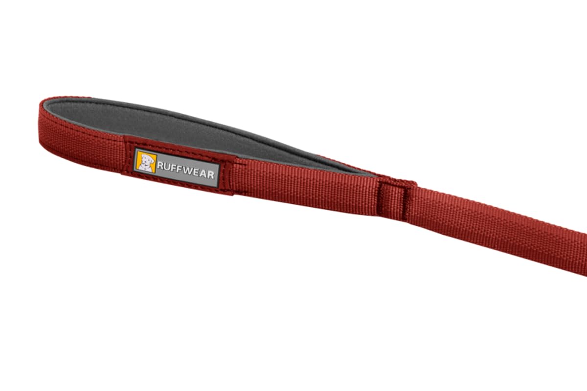 RUFFWEAR Correa de Perro, Front Range Leas, Ligera y Duradera, 1,5 m con manija Acolchada y Clip Crux Giratorio Seguro, Correa Tubelok compacta y aerodinámica, Red Clay