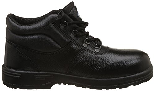 Allen Cooper AC-1144 High Ankle DIP-PU Sole, Safety Shoe (Black, Size 8)