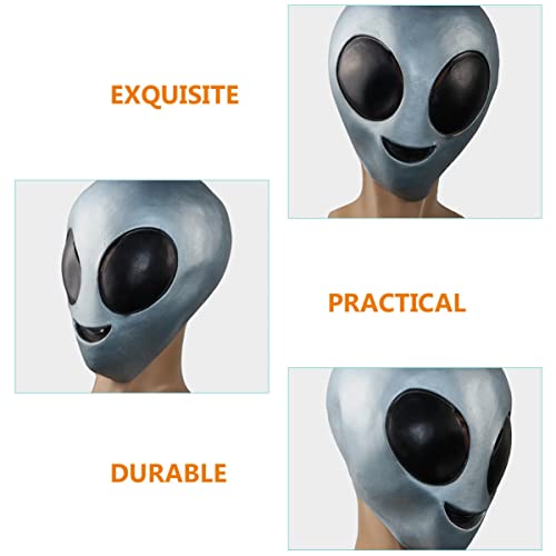 WOFASHPURET Máscara Facial Alienígena De Látex Máscara Facial Alienígena Do Dia Das Bruxas Máscara D