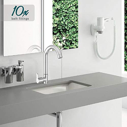 Image of 10x Swan Neck ST-9889 for Kitchen /Bathroom Table Mounted (Silver)