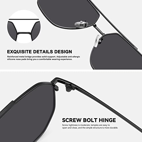 Classic Aviator Sunglasses for Women Men Trendy Square Oversize Polarized Sunglasses4