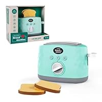 Coo11 Kids Pop Up Toaster Toy, Realistic Timer, Light & Sound Kitchen Pretend Play Simulation Breakfast Making Playset with Bread, Fun Home Appliances for Toddlers Boys & Girls Ages 3+