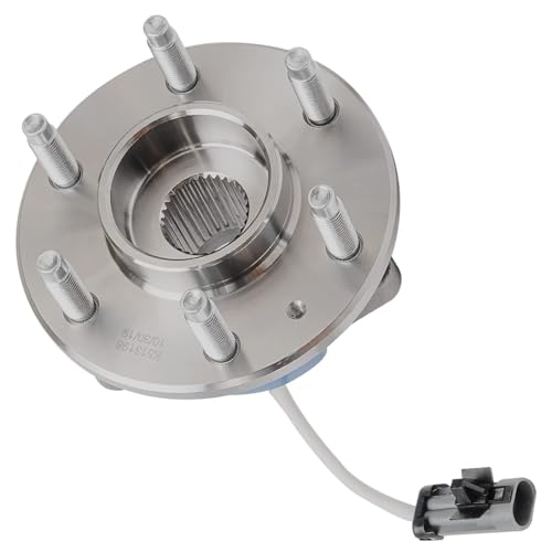 Image of Detroit Axle - AWD Front Wheel Bearing Hubs for 2004-2009 Cadillac SRX 6-Lug, Replacement 2005 2006 2007 2008 SRX Wheel Bearing and Hubs Assembly Set, Pair Hubs