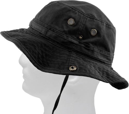 Image of KBETHOS Unisex Washed Cotton Bucket Hat Summer Outdoor Cap