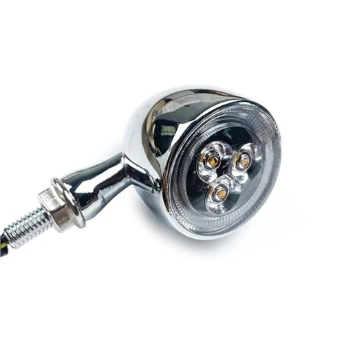 Clignotants 3 LED Bullet 1000 DF boitier chrome et compact - 4