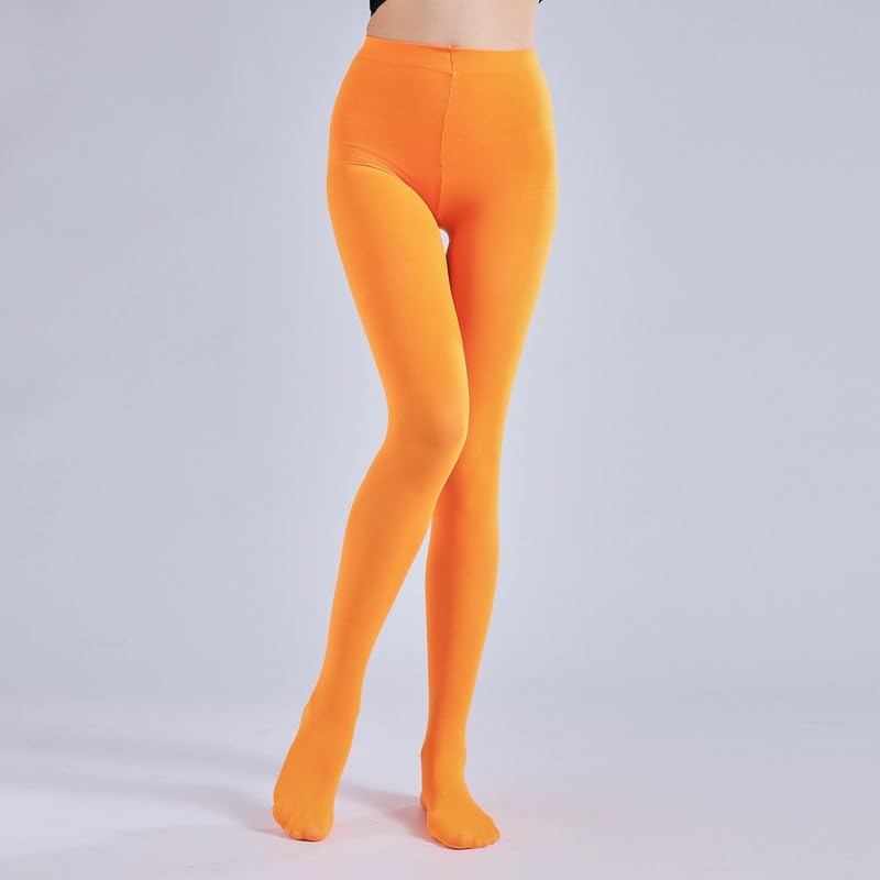 Image of Verdancy Ultra Stretchable Plus Size for 265lbs Opaque Solid Color Women's Stockings 50D Tights High Waist Footed Pantyhose