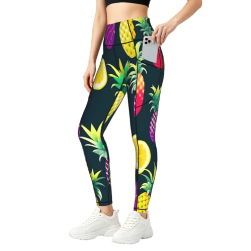 Pantalones de yoga con estampado de piña para tus rutinas de fitness diario