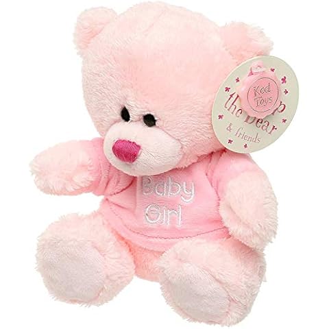 Baby Box Shop Small Pink Teddy Bear - Ideal Present for New Baby Girl Newborn Gifts from Cover