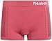Reebok Womens Boyshorts - 4 Pack Breathable Stretch Ribbed and Cut-Out Mesh Boy Shorts Underwear for Women (Sizes: S-XL), Size Medium, Rose Wine/Sage Green/Light Mauve/Grey- Cut Out