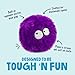 goDog Furballz Squeaky Plush Ball Dog Toy, Chew Guard Technology - Purple, Large